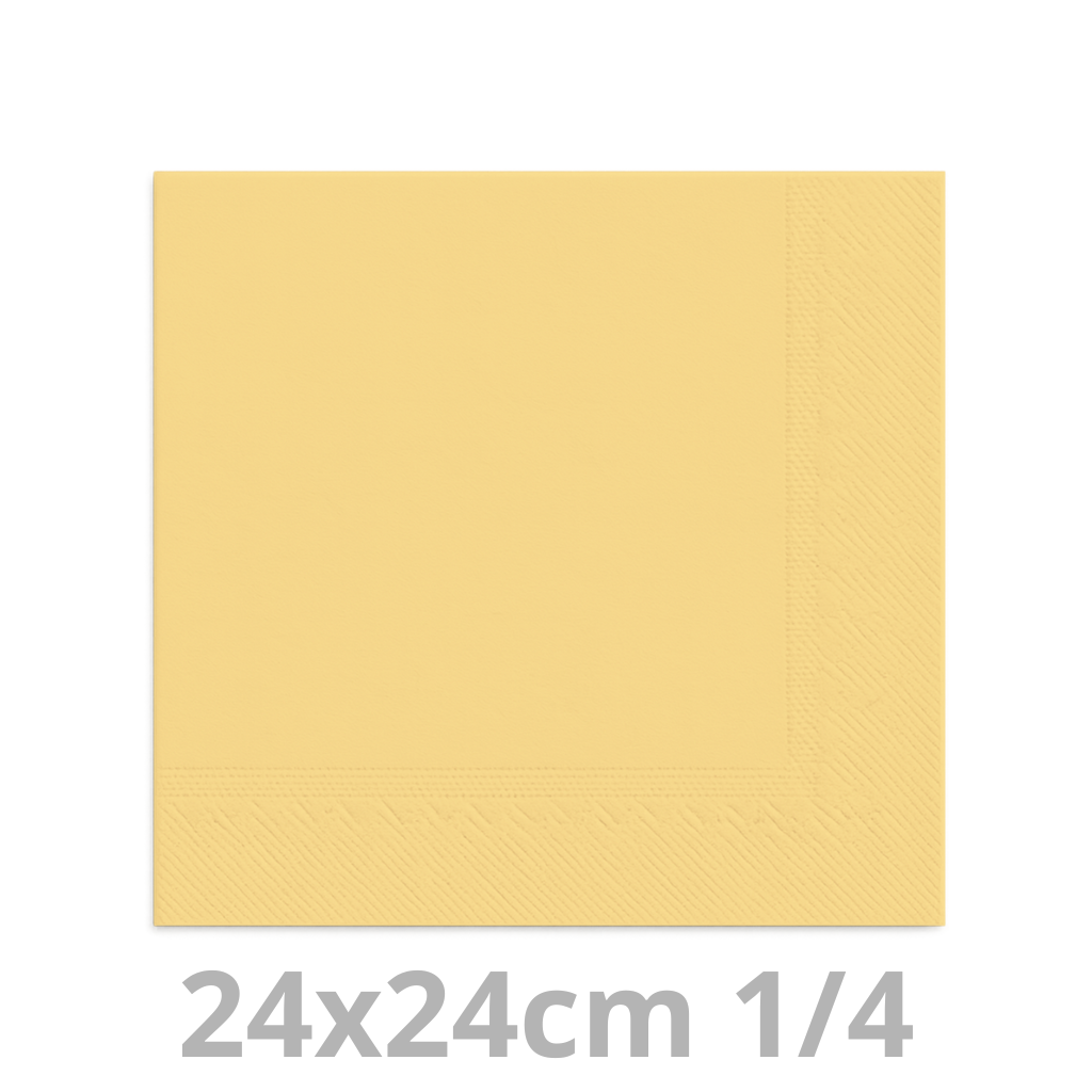 [4V24CRE-BRK] Serviette crème 2 plis 24x24cm 8x300pcs