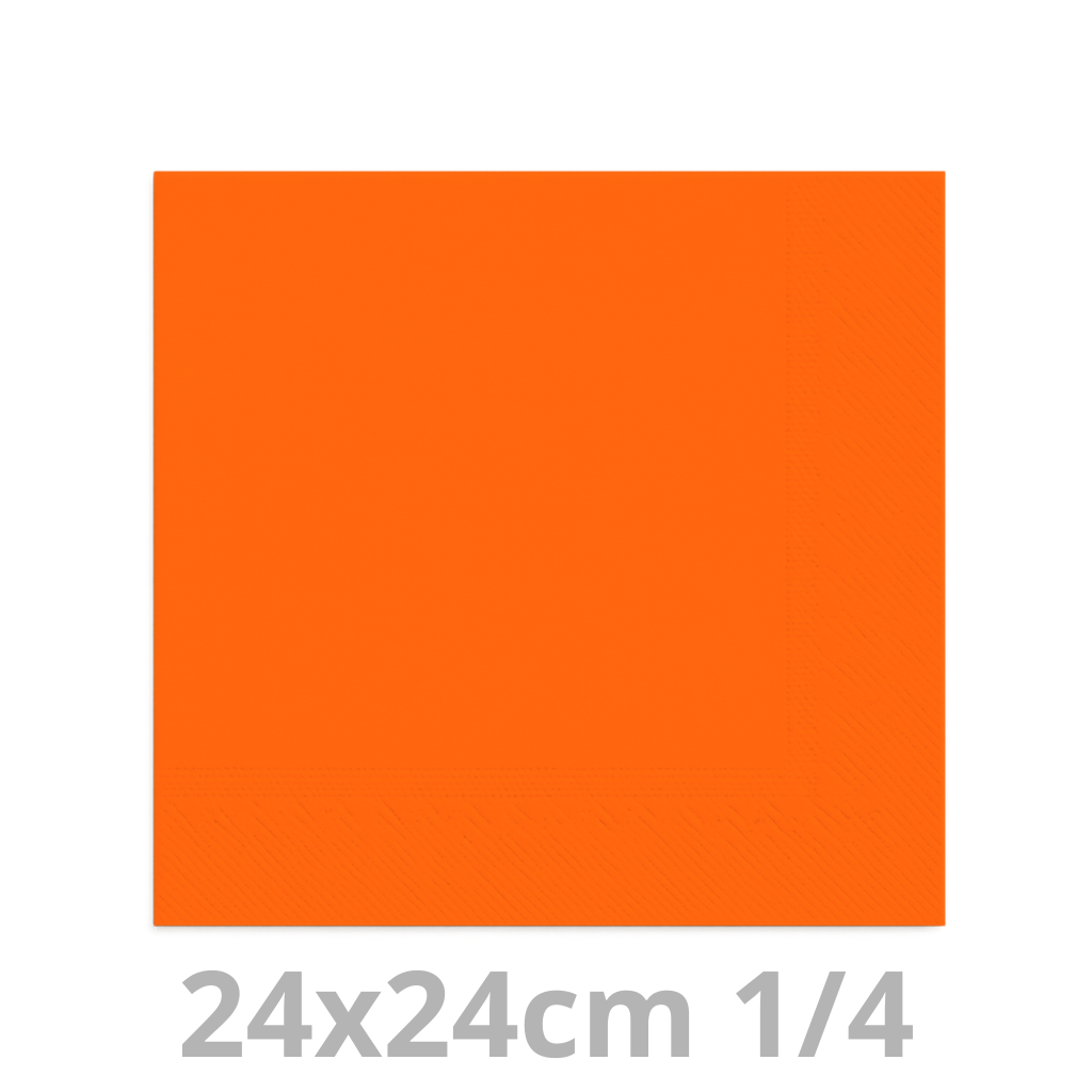 Serviette orange 2 plis 24x24cm 8x300pcs