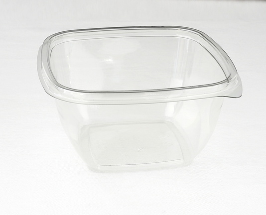 Saladier carré transparent rPET 500ml 12x12cm 10x50pcs