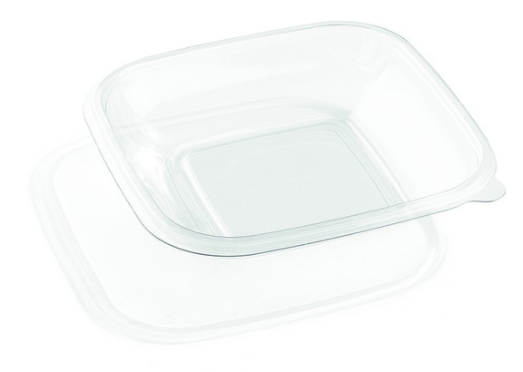 Saladier carré transparent rPET 500ml 17x17cm 6x50pcs