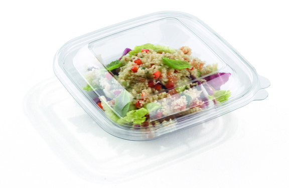 Saladier carré transparent rPET 750ml 17x17cm 6x50pcs