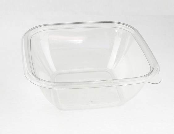 Saladier carré transparent rPET 1000ml 17x17cm 6x50pcs