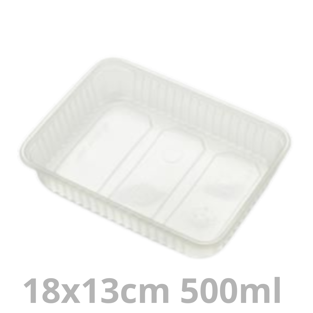 [63010045-VAK] ANL ravier rectangulaire transparent réutilisable N180R35 PP 500ml 18x13cm 6x50pcs
