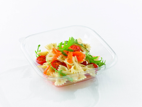 Saladier carré transparent rPET 750ml 19x19cm 6x50pcs