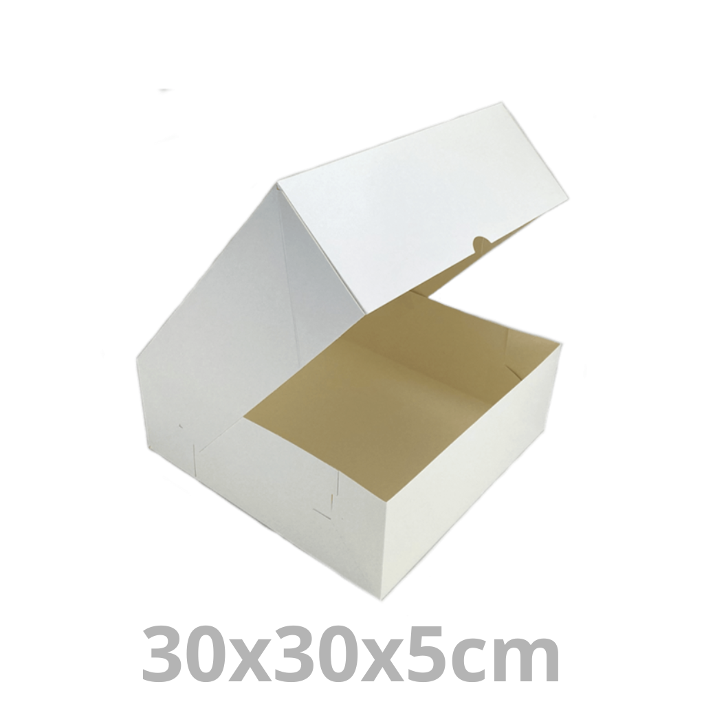 Boite à pâtisserie Deluxbox blanc 30x30x5cm 1000pcs