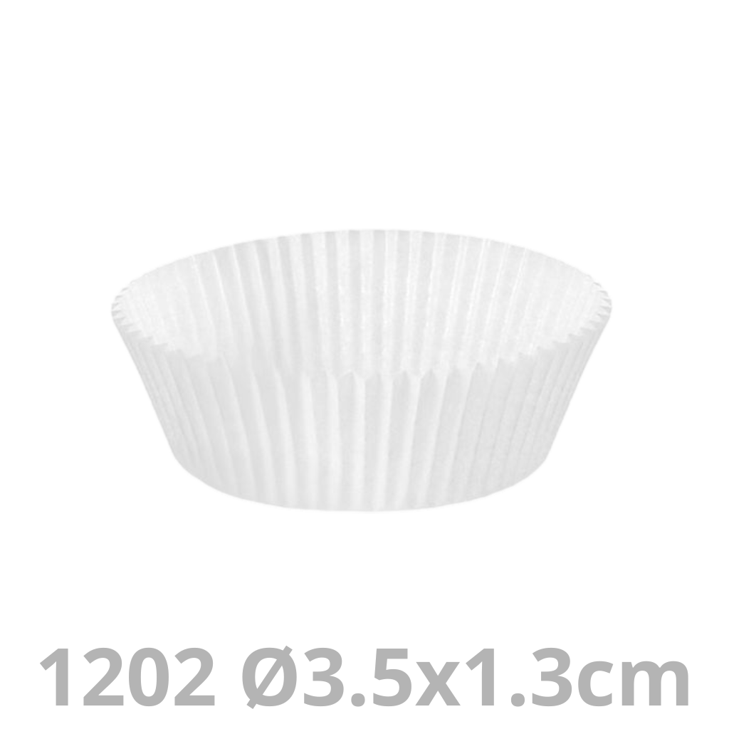 Caissette Calypso n°1202 rond blanc Ø3.5x1.3cm 1000pcs