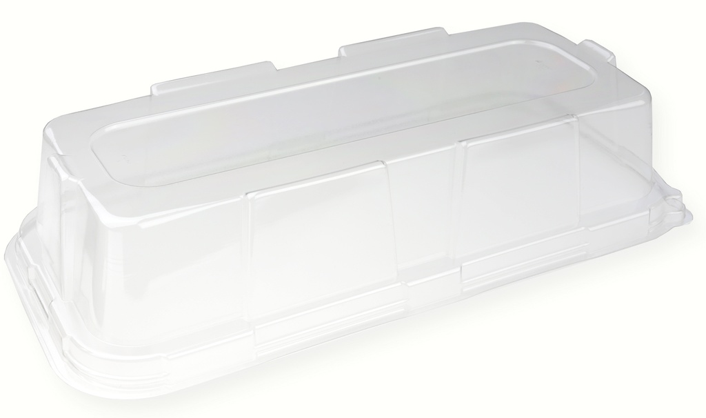 [DOM52307-50-SAT] Couvercle rPET pour plateau traiteur rectangulaire 36x16cm 2x25pcs