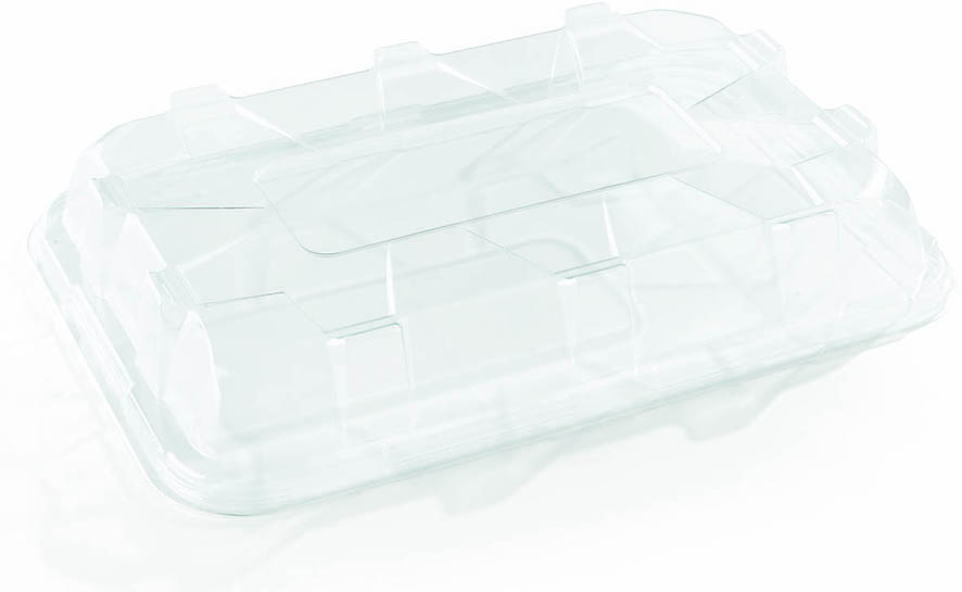 [DOM52314-50-SAT] Couvercle rPET pour plateau rectangulaire BEPULP 35x24cm 2x25pcs