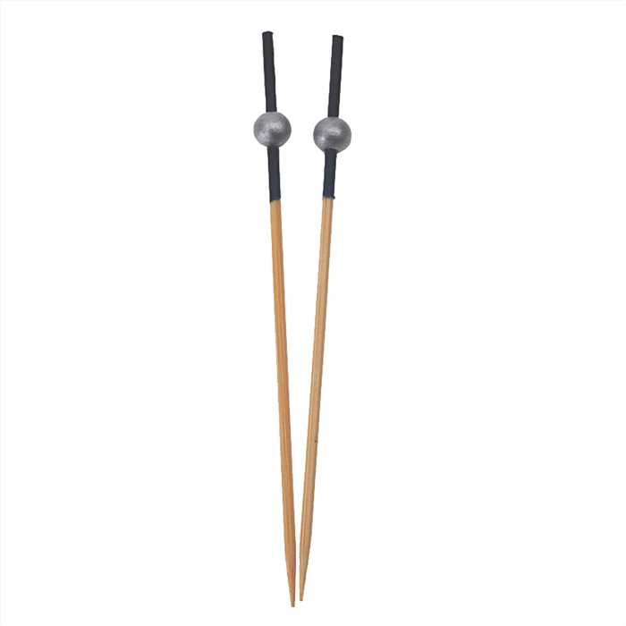 [B75-BEX] Brochette décorative bleu "Boule argent" 10cm 12x100pcs
