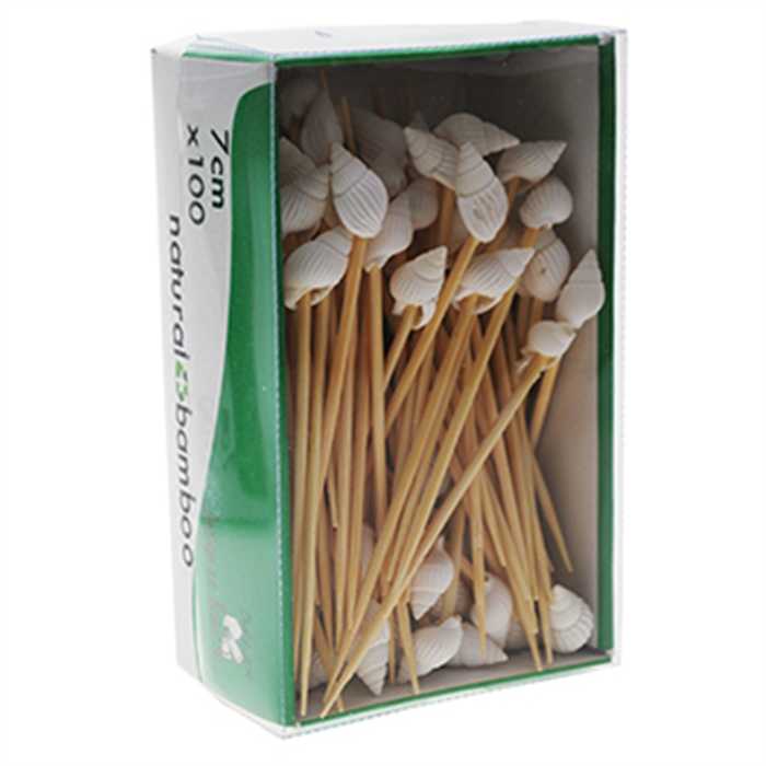 [B133-BEX] Brochette décorative "Coquillage" 7cm 12x100pcs