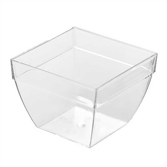 Verrine carrée transparent PS 75ml 6x4cm 8x25pcs