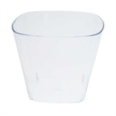 Verrine carrée arrondie transparent PS 100ml 6x4cm 8x25pcs