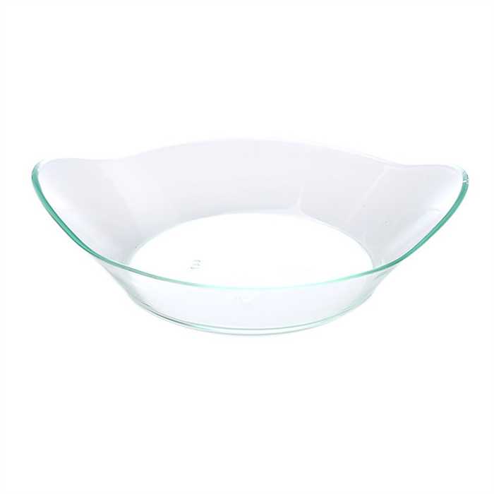 Verrine ovale à poignées transparent vert d'eau PS 30ml 8x7cm 8x25pcs