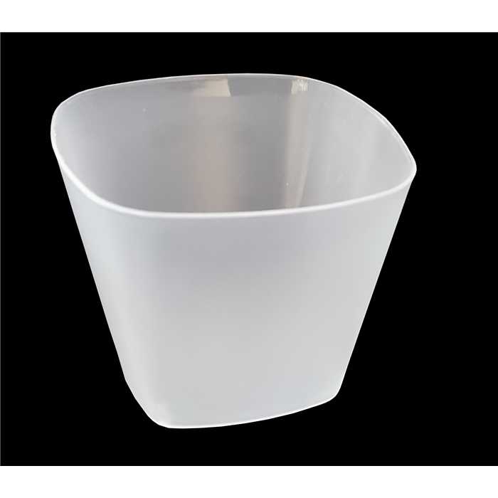 Verrine carrée évasée réutilisable PP 100ml 6x4cm 8x25pcs