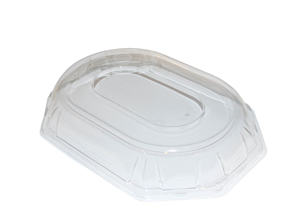 [DOM52345-50-SAT] Couvercle rPET dôme pour plateau octogonal 36x24cm 2x25pcs
