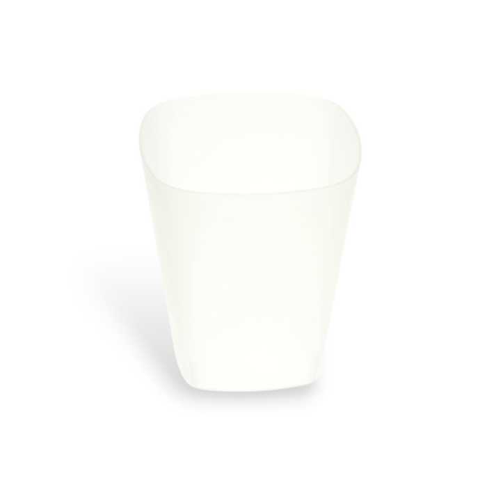 Verrine carrée haute translucide dépolie réutilisable PP 150ml 6x4cm 8x25pcs
