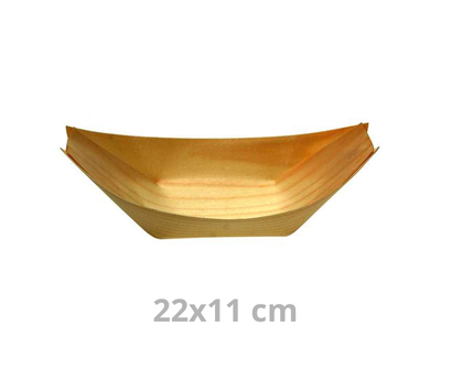 Verrine bateau bois 22x11cm 20x50pcs