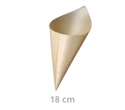Verrine cône bois 18 cm 20x50pcs