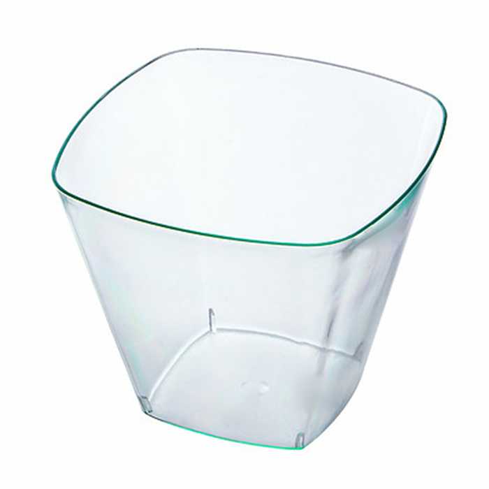 Verrine carrée haute transparent PS 150ml 7x7cm 10x20pcs
