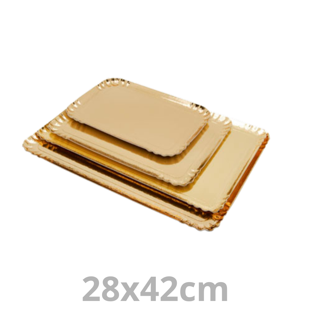 [2842SFOR-PAS] Plateau doré 28x42cm 100pcs