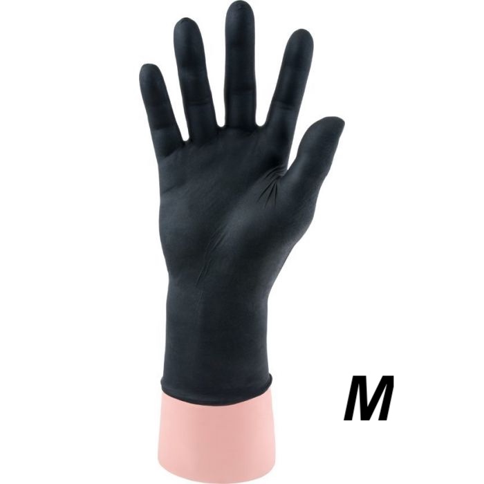 Gant nitrile noir non poudré Extra Strong M 10x100pcs