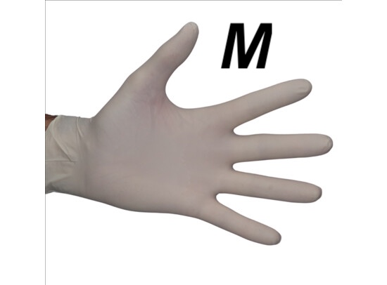 Gant latex blanc non poudré M 10x100pcs