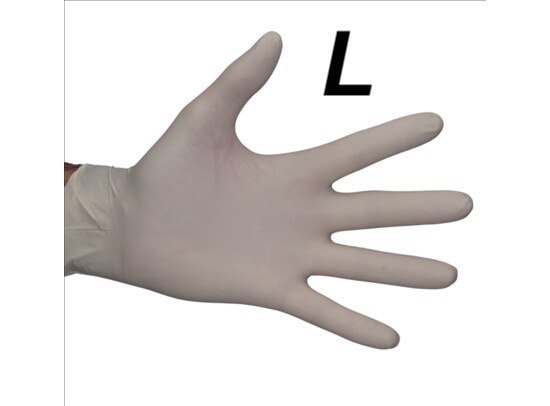 [410288-HEA] Gant latex blanc non poudré L 10x100pcs