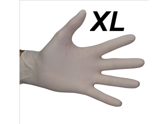 Gant latex blanc non poudré XL 10x100pcs