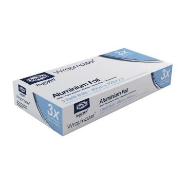 Rouleau aluminium recharge WRAPMASTER TOPPITS ALU 45cm x 150m 11µ 3pcs