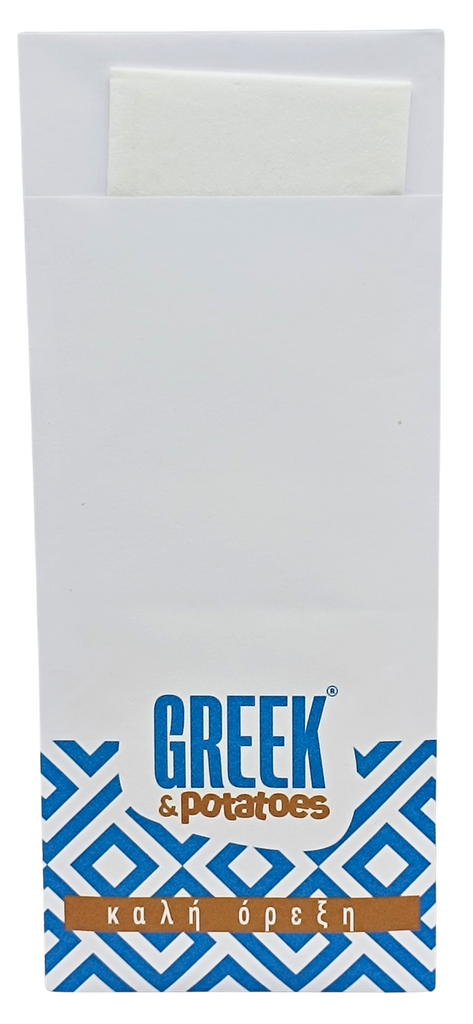 GREEK&POTATOES Pochette à couverts avec serviette Tork 500pcs