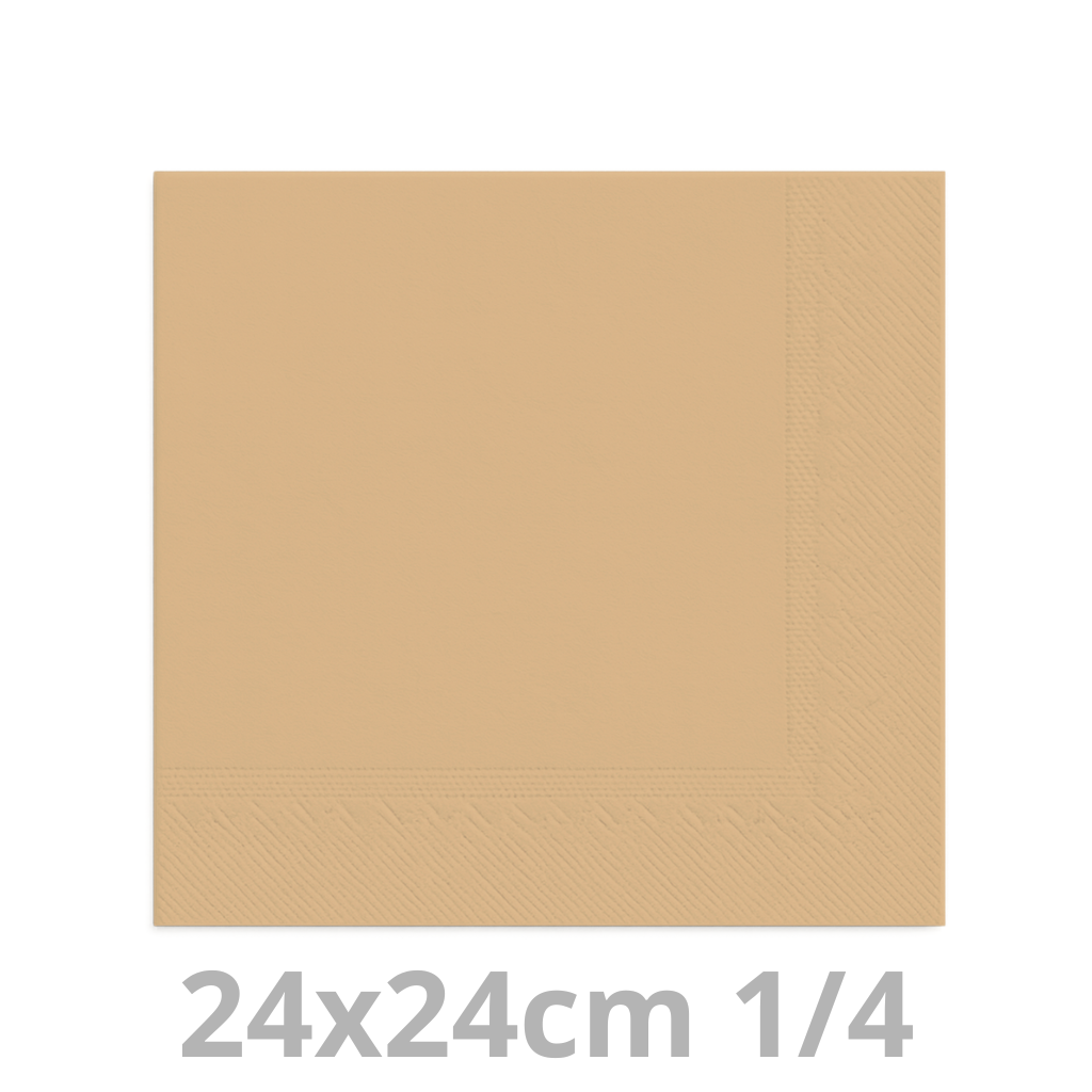 Serviette havana kraft 2 plis 24x24cm 8x300pcs