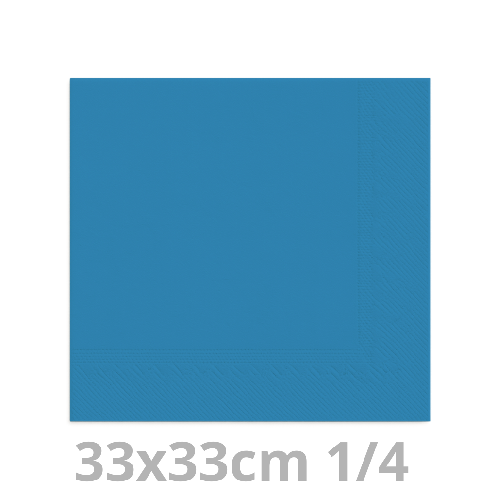 Serviette aqua 2 plis 1/4 33x33cm 20x100pcs