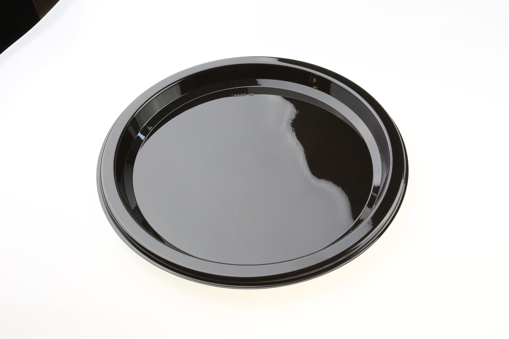 Plateau assiette rond noir rPET Ø26cm 10x25pcs