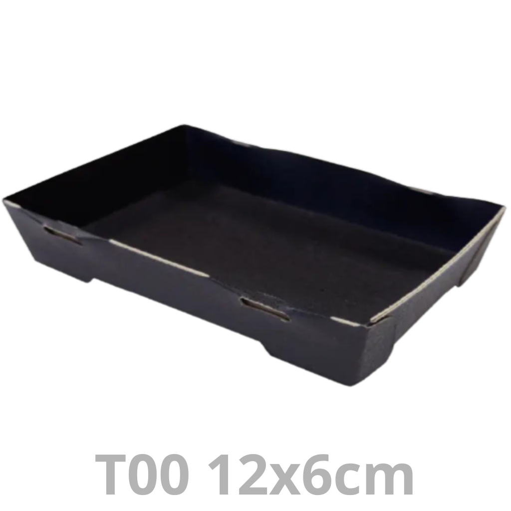 Ravier à sushis T00 Tray2Go noir 12x6cm 600pcs