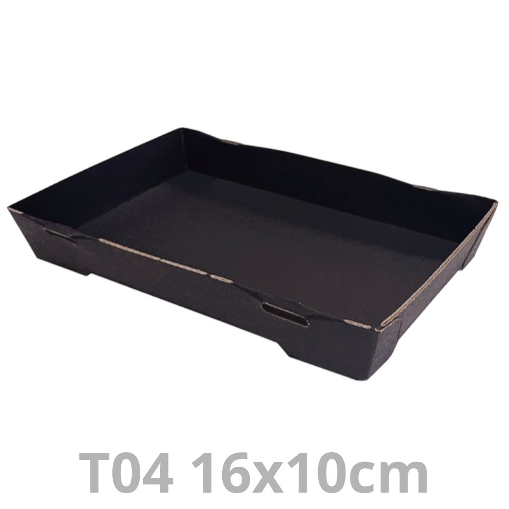 Ravier à sushis T04 Tray2Go noir 16x10cm 400pcs