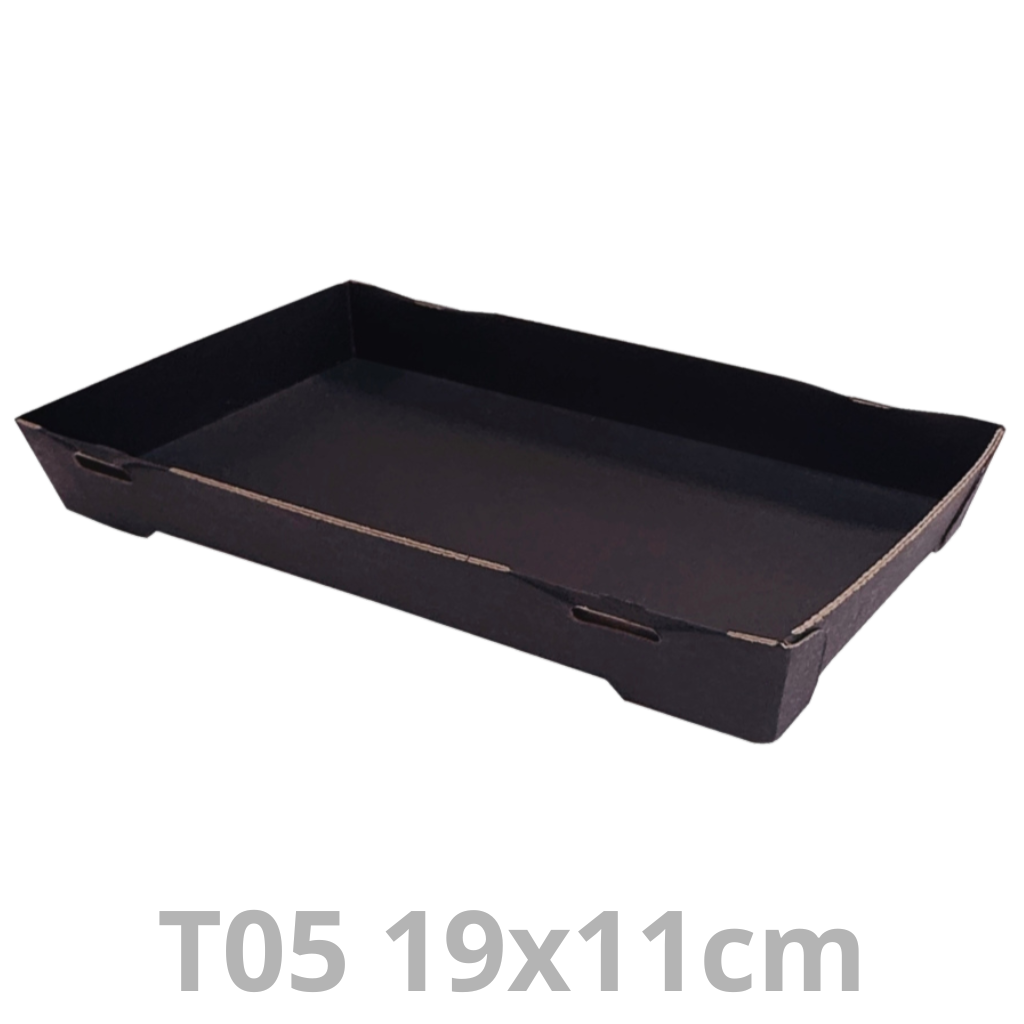 Ravier à sushis T05 Tray2Go noir 19x11cm 400pcs