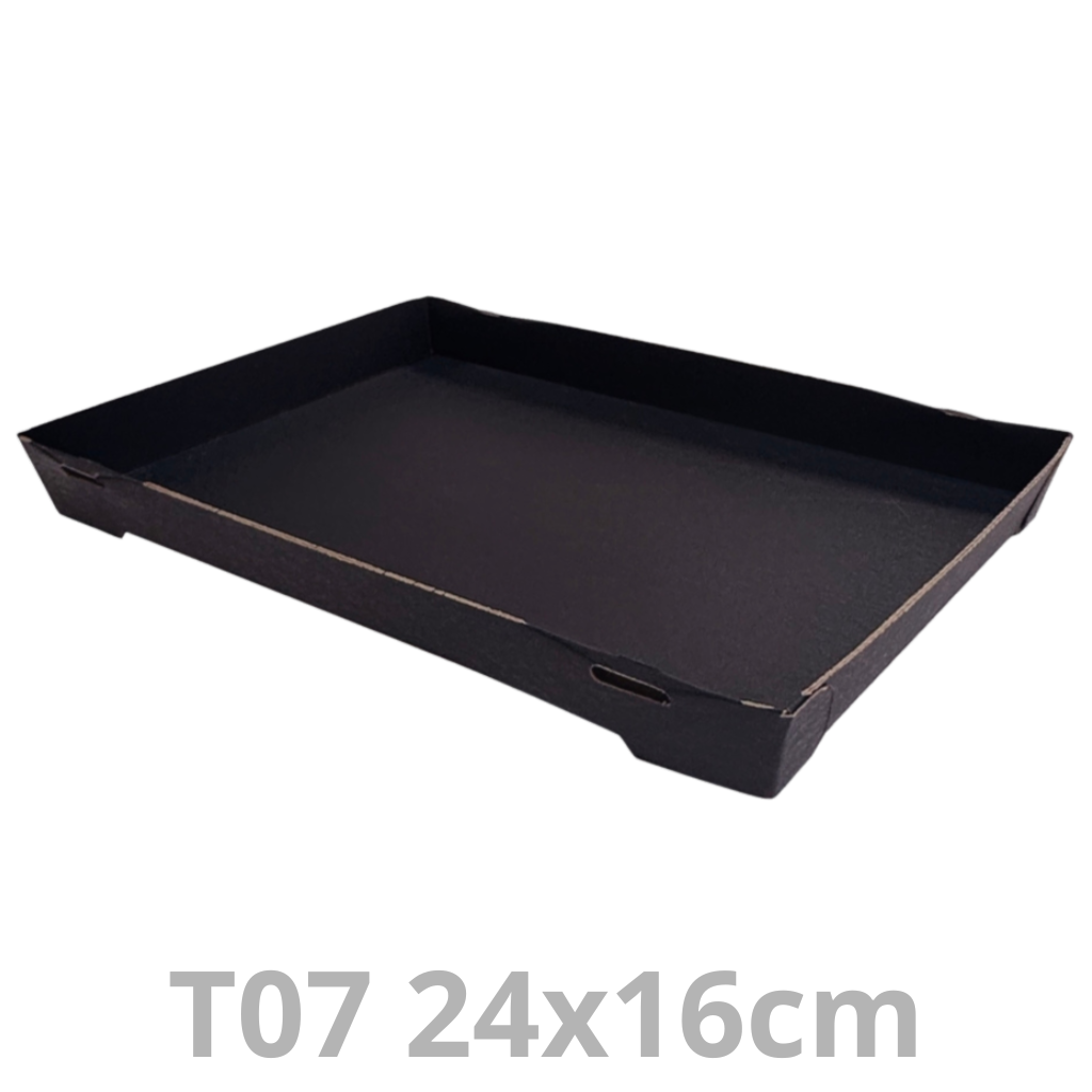 Ravier à sushis T07 Tray2Go noir 24x16cm 200pcs