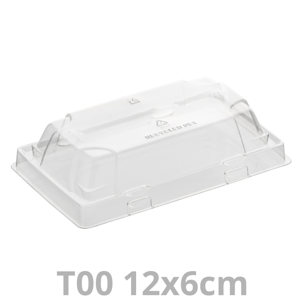 Couvercle pour ravier à sushis T00 Tray2Go 12x6cm 12x50pcs