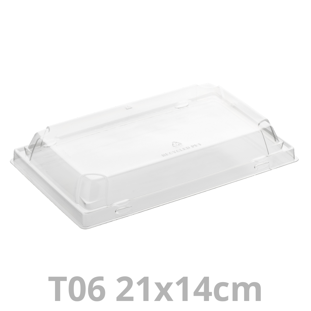 Couvercle pour ravier à sushis T06 Tray2Go 21x14cm 4x50pcs