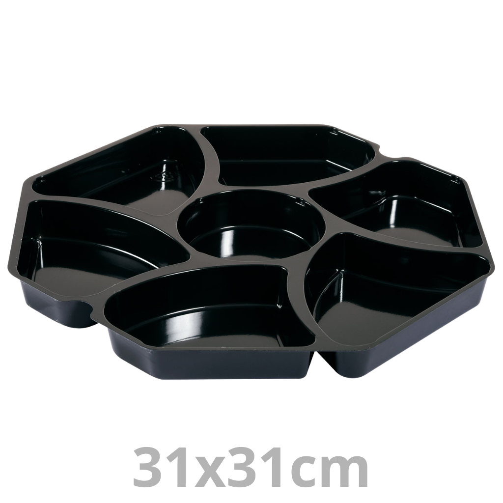 OCTAVIEW insert noir pour ravier octogonal 140+6x180ml 31x31cm 150pcs