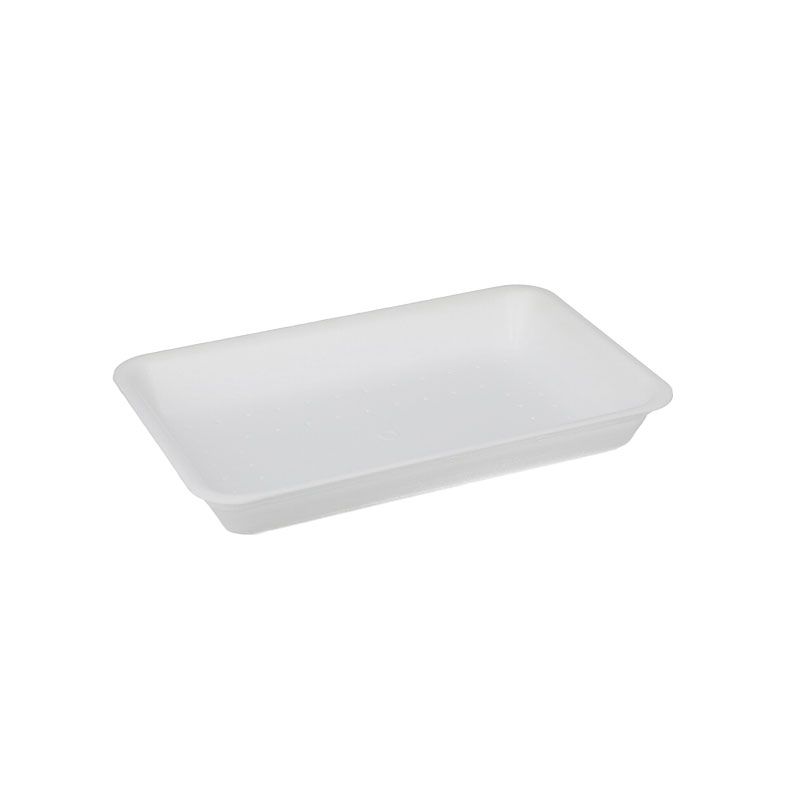 Barquette rectangulaire à viande absorbant blanc 47-34 XPS 27x17.5x3.4cm 190pcs