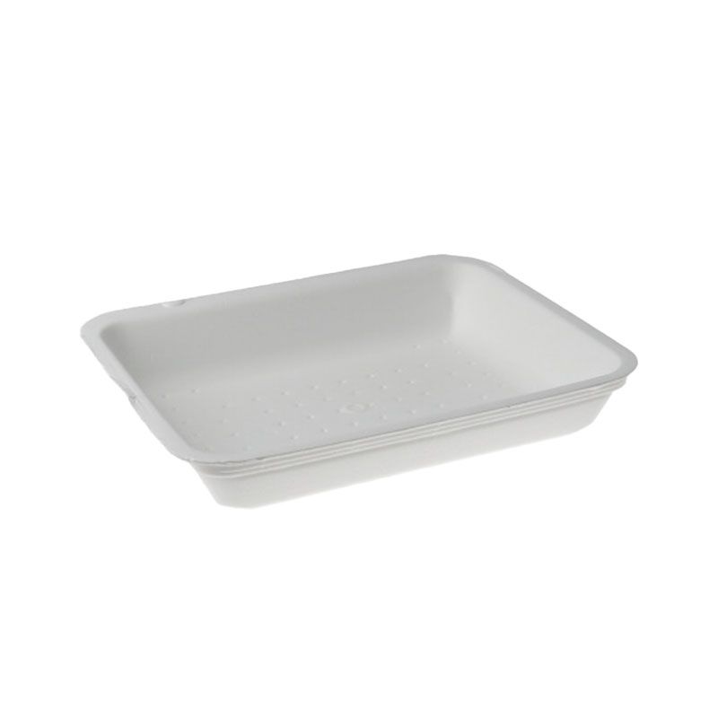 [55100146-VAK] Barquette rectangulaire à viande absorbant blanc 39-34 (3S4) XPS 22.5x17.5x3.4cm 420pcs