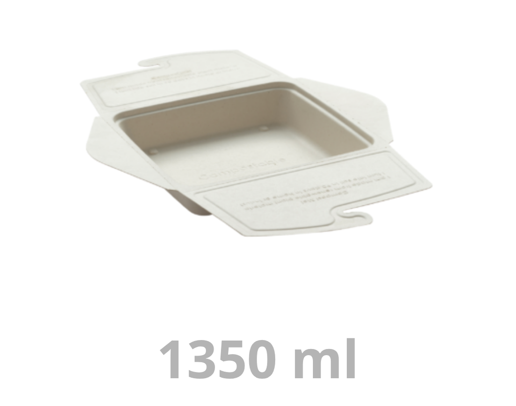 [PUL42090450-SAT] Meal Box to Go square 1350ml 21x21cm 2x50pcs