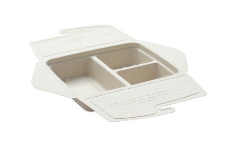 Meal Box to Go square 3 compartments 500/200/200ml 21x21cm 2x50pcs