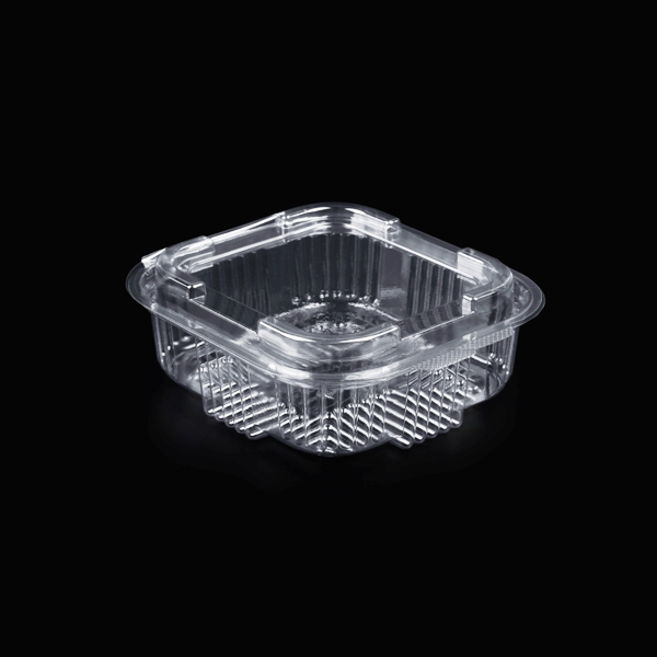 Ravier avec couvercle à charnière carré PET 375ml 11x12cm 700pcs