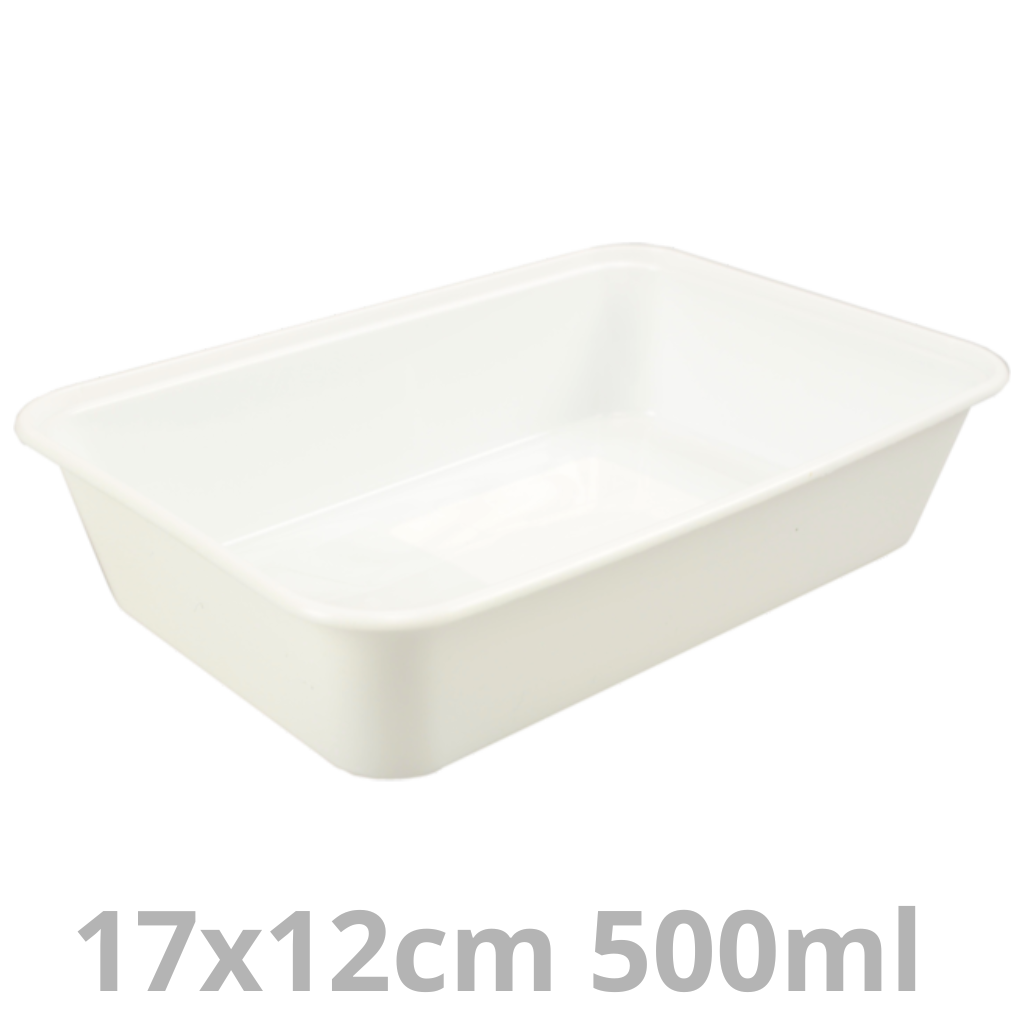 [445775-PAR] Ravier rectangulaire blanc PP 500ml 17x12cm 500pcs