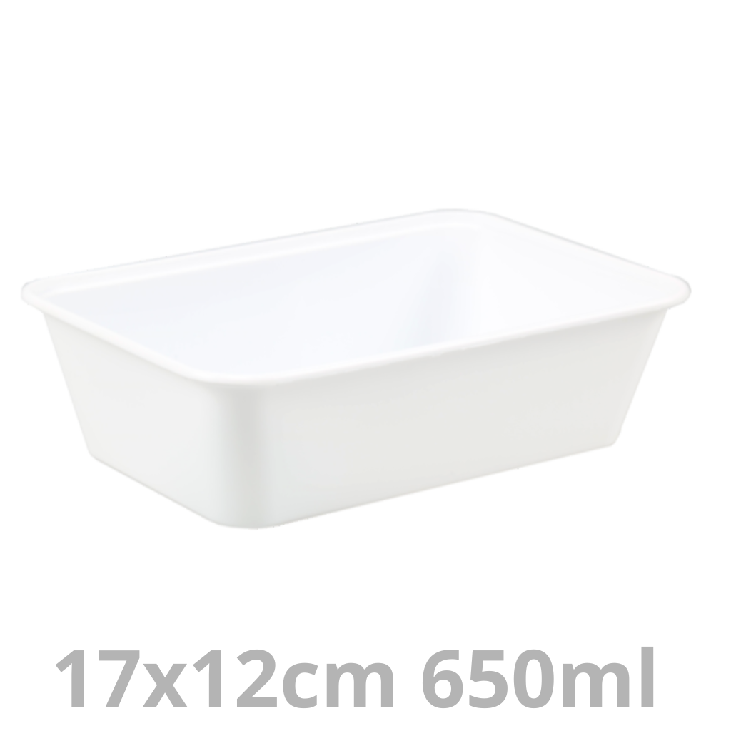 [445778-PAR] Ravier rectangulaire blanc PP 650ml 17x12cm 500pcs