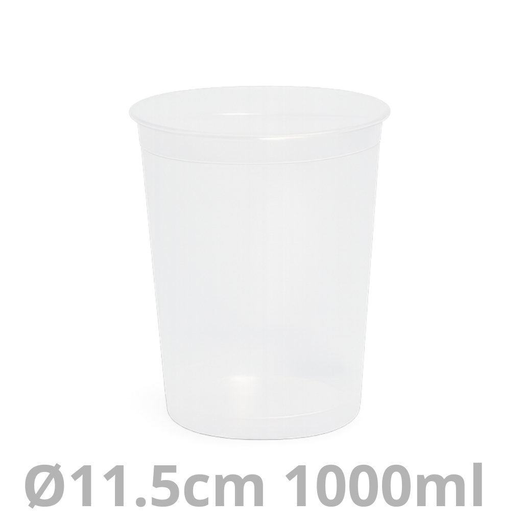[115138-HUK] Ravier rond QC transparent PP 1000ml Ø11.5cm 250pcs