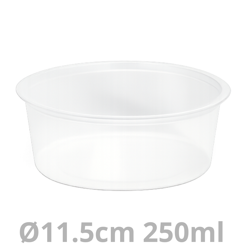 [115402-HUK] Ravier rond QC transparent PP 250ml Ø11.5cm 750pcs