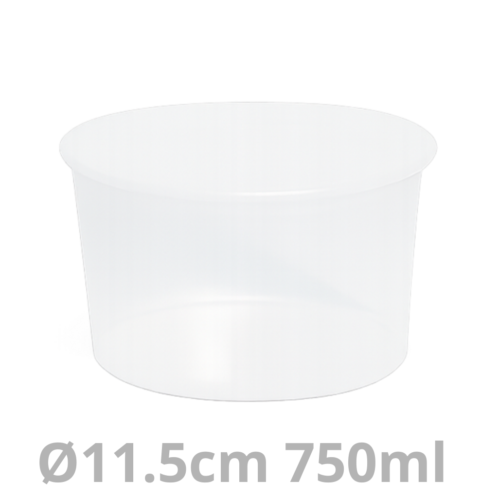 [115102-HUK] Ravier rond QC transparent PP 750ml Ø11.5cm 250pcs